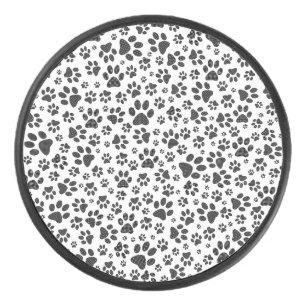 Poches de chien noir et blanc Poka Dot