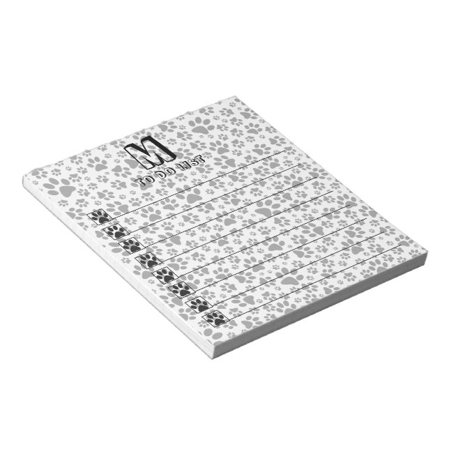 Poches de chien Noir et Blanc Polka Bloc-notes (Incliné)