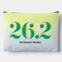 26.2 Marathon courrant un texte bleu gras jaune