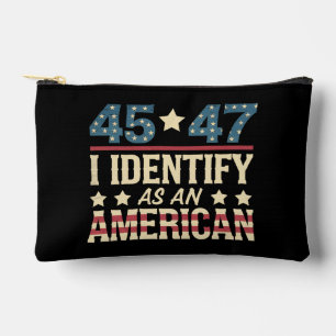 Pochette À Accessoires 45 47 Je m'identifie comme un drapeau américain Tr