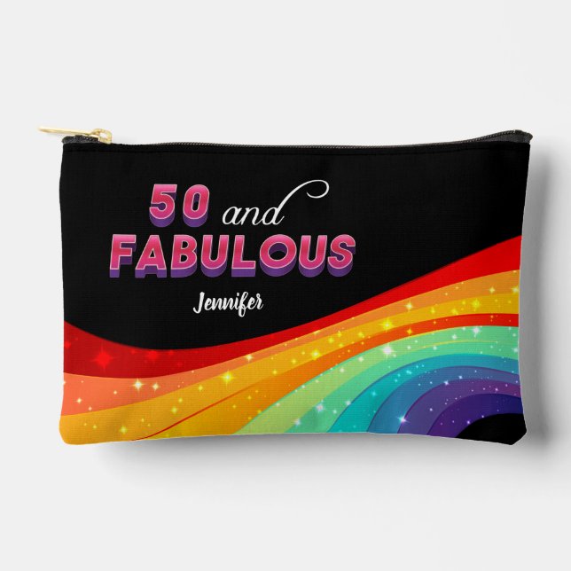 Pochette À Accessoires 50 et Fabulous Rainbow Sparkle 50e anniversaire (Recto)