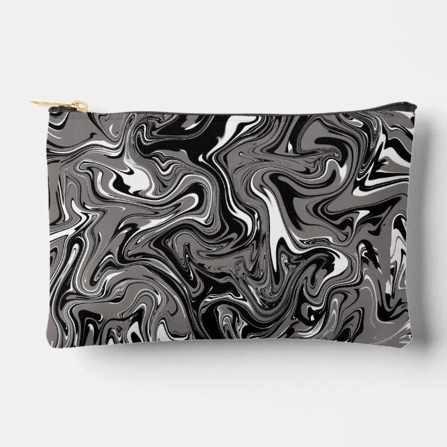 Pochette À Accessoires Abstract Marble illustration Black   (Recto)