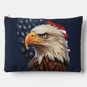 Pochette À Accessoires Aigle américain drapeau américain