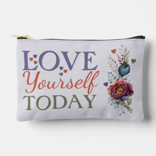 Pochette À Accessoires Aimez-vous aujourd'hui ajouter initiale floral cos