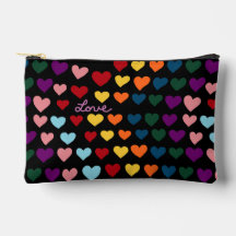 Amour avec arc-en-ciel de cœurs