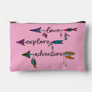 Pochette À Accessoires Amour Explore Aventure Arrow Tribal Boho Design