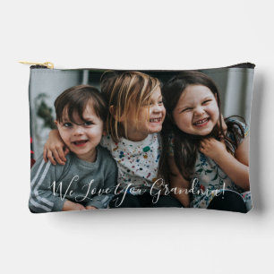 Pochette À Accessoires Amour personnalisé Vous Grand-mère Photo manuscrit