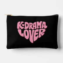 Amoureux de Kdrama Cœur Rose Typographie Simple No