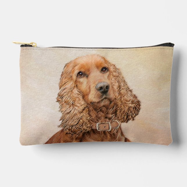 Pochette À Accessoires Anglais Cocker Spaniel Painting Original Chien Art (Recto)