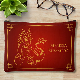 Pochette À Accessoires Année du Dragon 2024 Zodiaque Chinois