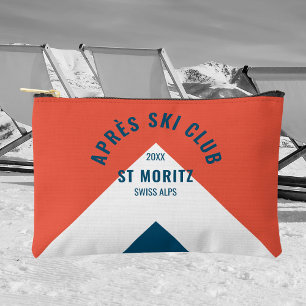 Pochette À Accessoires Après le club de ski Marine Rouge Style Vintage hi