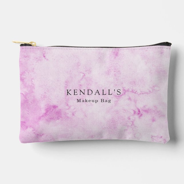 Pochette À Accessoires Aquarelle rose élégant (Recto)