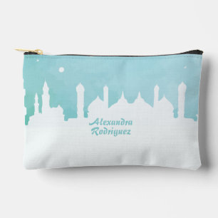 Pochette À Accessoires Aquarelle Turquoise Arabian Nights