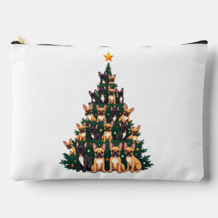 Pochette À Accessoires Arbre de Noël avec chiens Terrier Noël Cadeau
