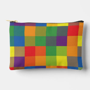 Pochette À Accessoires Arc-en-ciel Buffalo Check Pride Plaid Coloré Petit