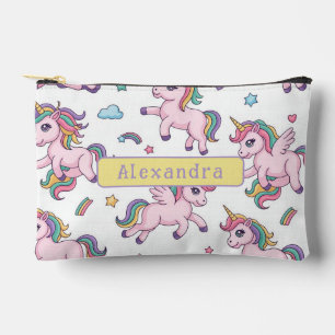 Pochette À Accessoires Arc-en-ciel Licorne Mignonne