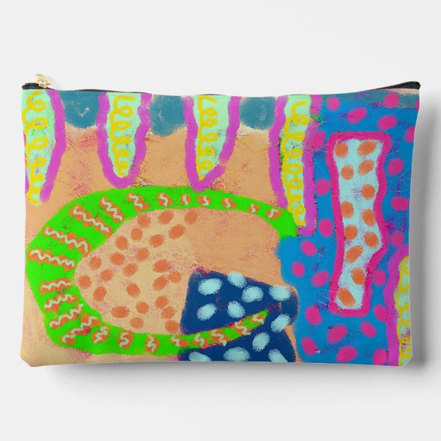 Pochette À Accessoires Art abstrait funky (Recto)