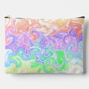 Pochette À Accessoires Art abstrait tourbillon de marbre arc-en-ciel past