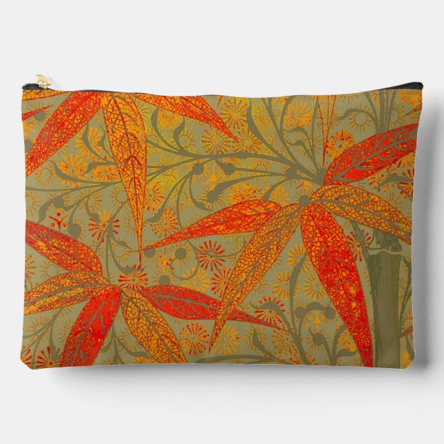 Pochette À Accessoires Art en bambou terrestre Vintage Imprimer orange (Recto)