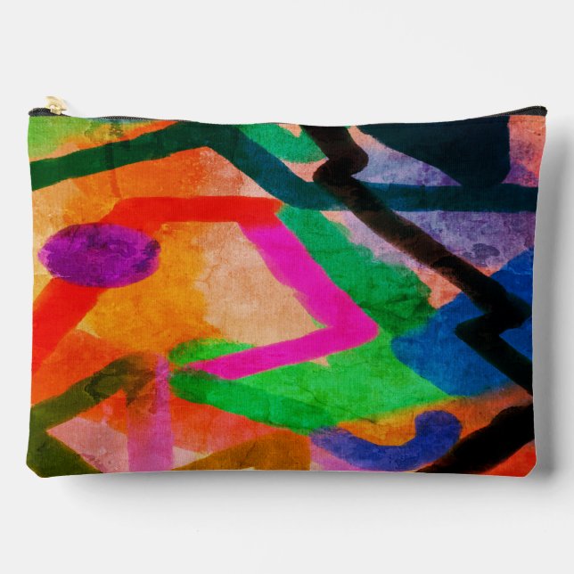 Pochette À Accessoires Art numérique Abstrait funky (Recto)