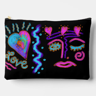 Pochette À Accessoires Art numérique Abstrait funky