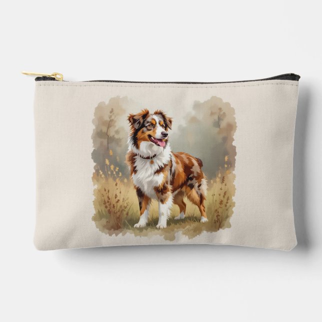 Pochette À Accessoires Australian Shepherd Dog Red Merle Aussie (Recto)