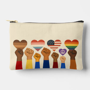 Pochette À Accessoires Avec la liberté et la justice pour toutes les mani