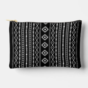 Pochette À Accessoires Aztec blanc gris noir Motifs mélangés V Motif
