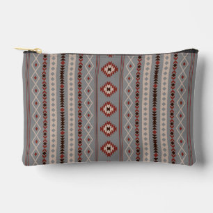 Pochette À Accessoires Aztec Crème rouille Motifs Brown gris mélangés V M