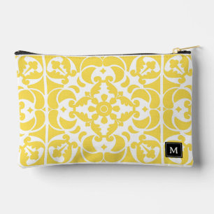 Pochette À Accessoires Azulejos jaune portugais espagnol méditerranéen