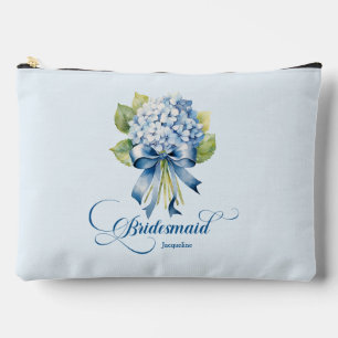 Pochette À Accessoires Bachelorette de la servante d'honneur Blue Hydrang
