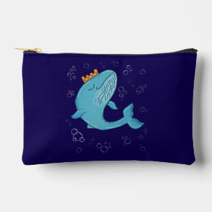 Pochette À Accessoires Baleine Roi avec Couronne Art folklorique océani