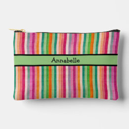 Pochette À Accessoires Bande vibrante rouge et verte