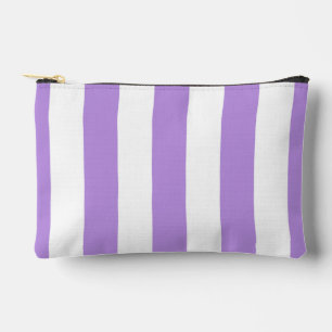 Pochette À Accessoires Bandes pourpres, Blancs, Motif rayé