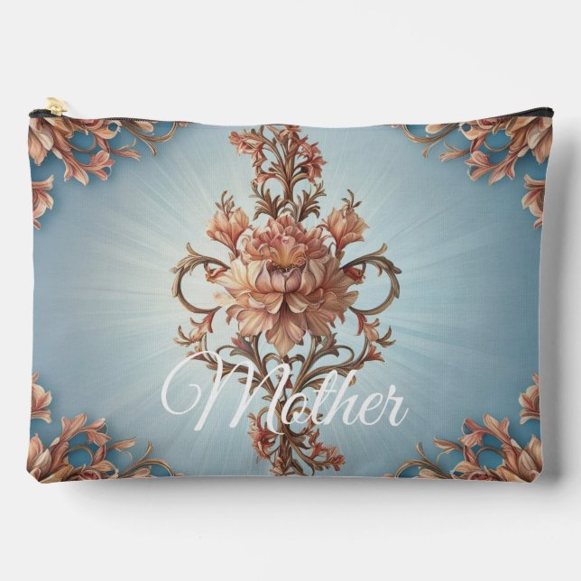 Pochette À Accessoires Baroque Rose Print Cut Sew Bag (Recto)