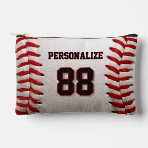 Pochette À Accessoires Baseball Softball Nom et Numéro personnalisés