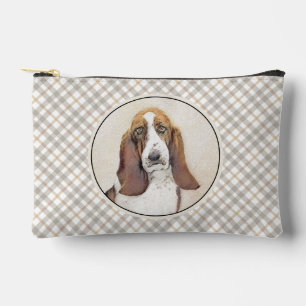 Pochette À Accessoires Basset Hound Peinture Tri Tri-color Cute Dog Art