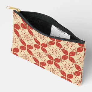 Pochette À Accessoires Batik Kawung, motif indonésien, javanais, ethnique