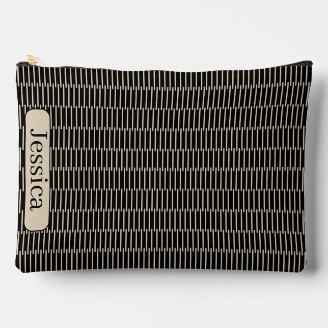 Pochette À Accessoires Bâtons en Tan (Recto)