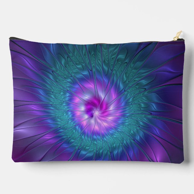 Pochette À Accessoires Beauté florale Abstraite Fleur d'art fractionnée c (Verso)