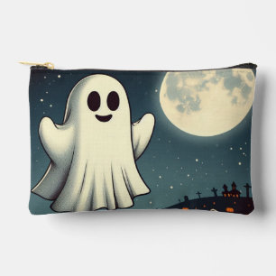 Pochette À Accessoires Belle, fantôme vintage et art de l'halloween citro