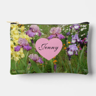 Pochette À Accessoires Belle Photo florale de fleur d'iris violet