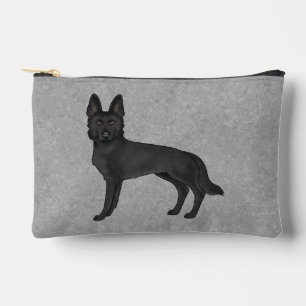 Pochette À Accessoires Berger allemand noir Chien de dessin animé mignon 