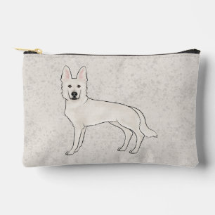 Pochette À Accessoires Berger Blanc Suisse Blanc GSD Chien de Dessin Anim