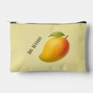 Pochette À Accessoires Big Mango, Sweet Fruit and Name on Yellow