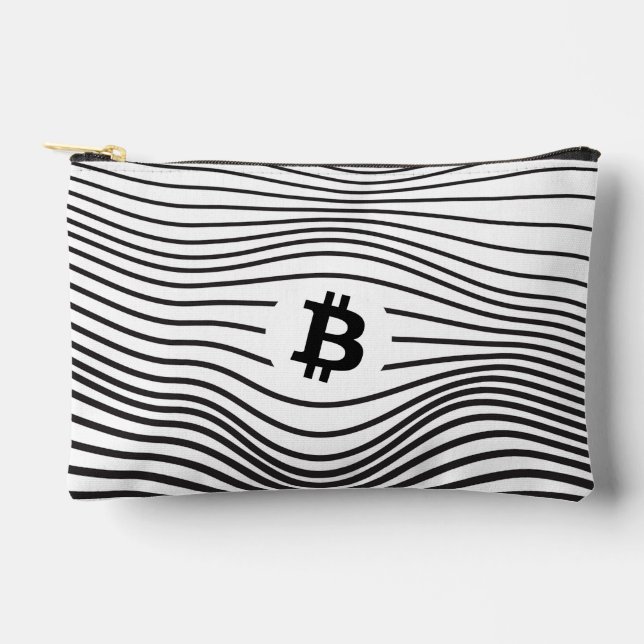 Pochette À Accessoires Bitcoin Force (Blanc)  (Recto)