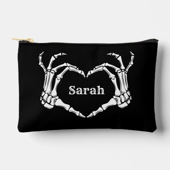 Pochette À Accessoires Black Bow Gothique Fourre-tout Bachelorette Brides (Recto)