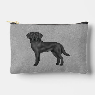 Pochette À Accessoires Black Labrador Retriever mignon Cartographie Lab C