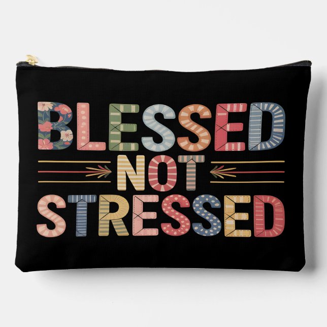Pochette À Accessoires Blessed Not Stressed Accessory Pouch (Recto)