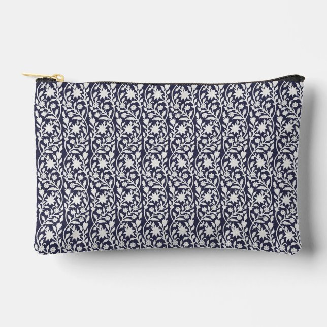 Pochette À Accessoires Blocage imprimé marine inspiré floral (Recto)